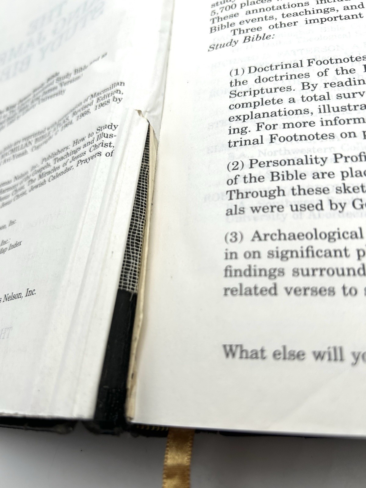 The King James Study Bible Black Bonded Leather Indexed Nelson 135 1988