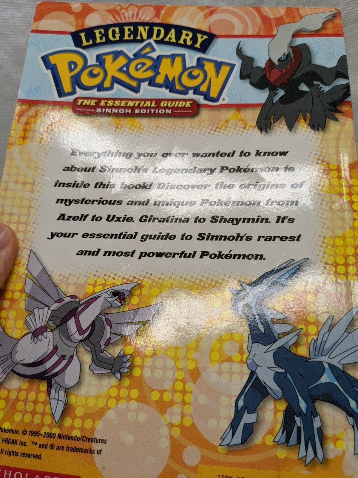 Legendary Pokémon The Essential Guide Sinnoh Edition Scholastic Book