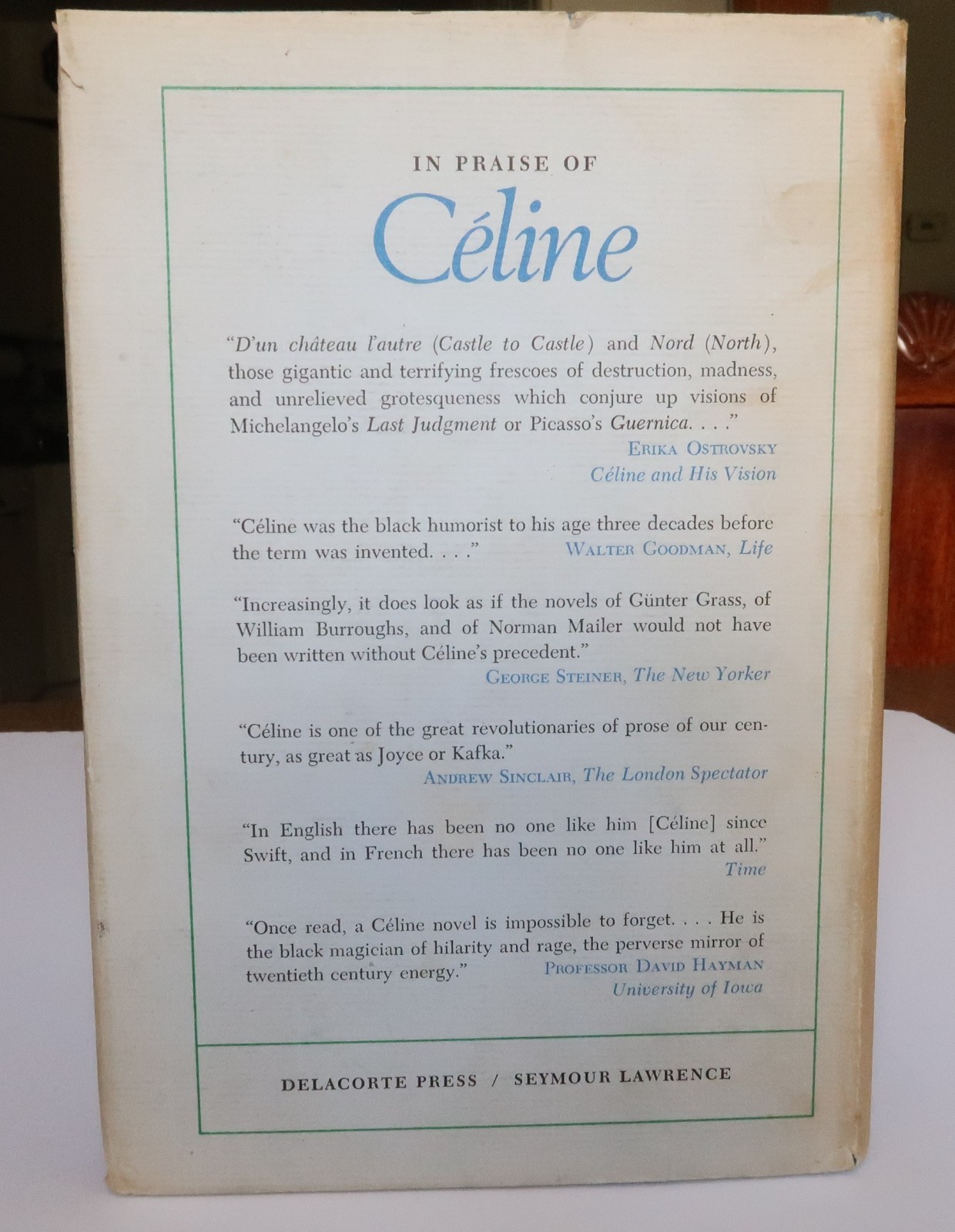 North by Louis-Ferdinand Celine 1972 HC/DJ 1ed