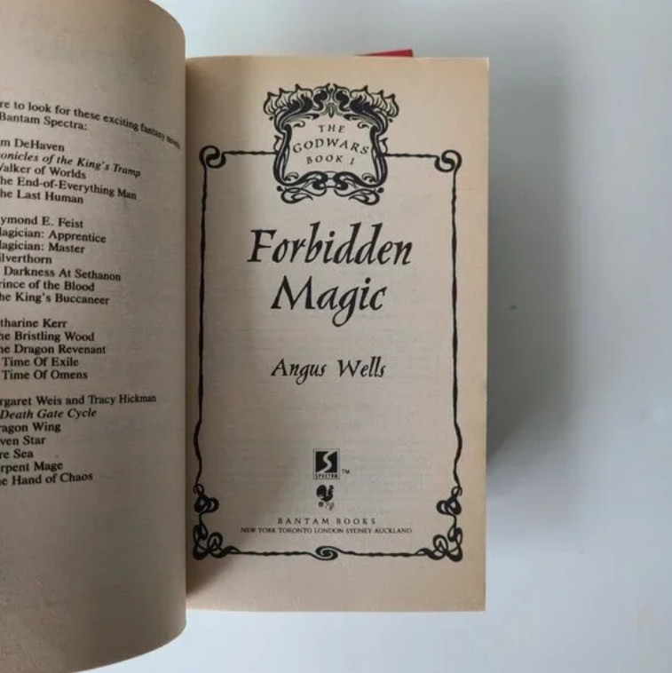 2 Books The Godwars 1 2 Angus Wells Forbidden Magic Dark Epic Fantasy