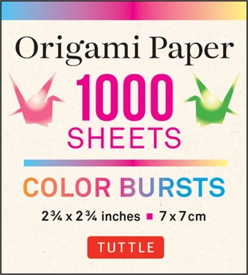 Origami Paper Color Burst 1,000 Sheets 2 3/4 in (7 CM): Double-Sided Origami She