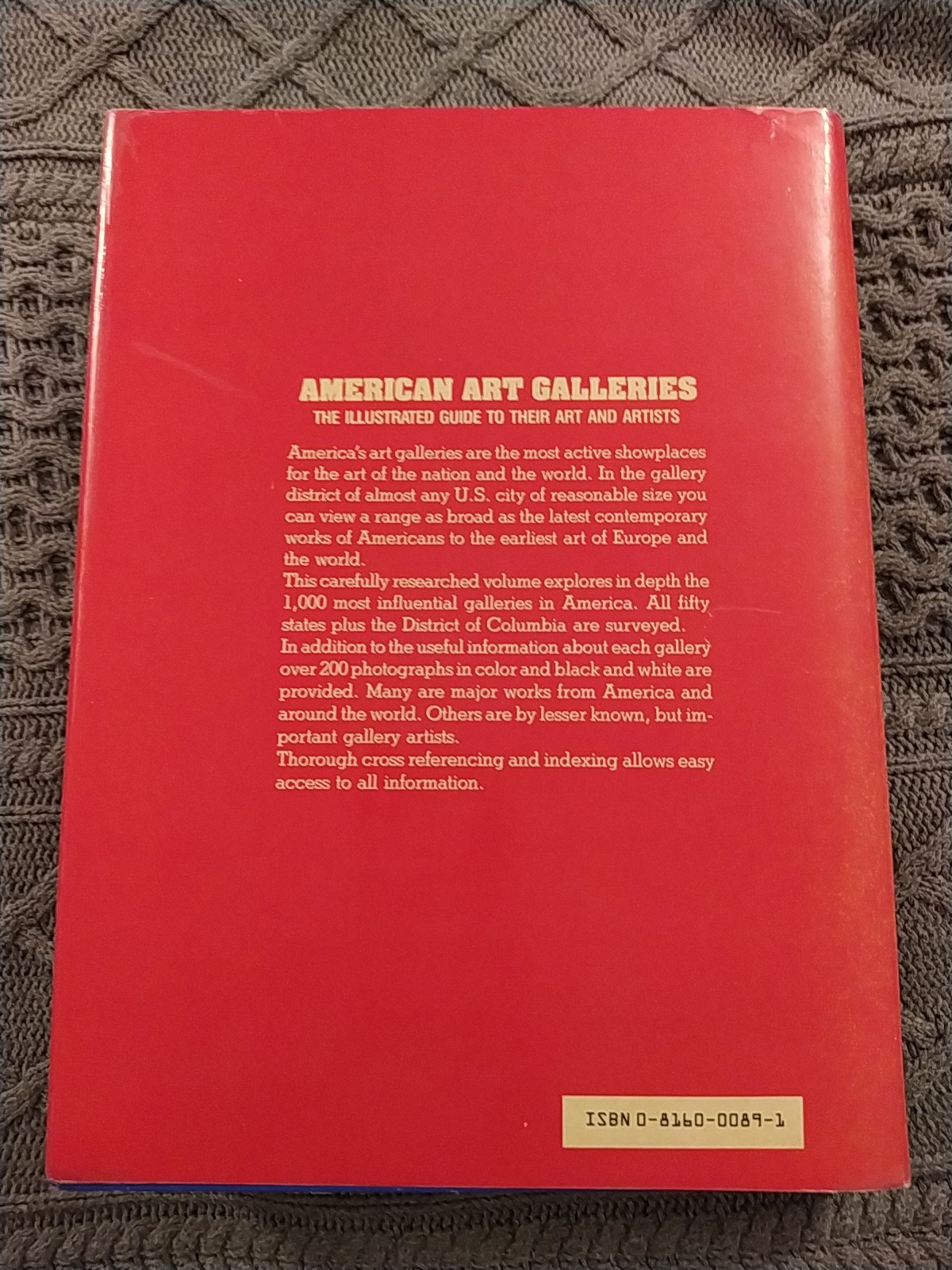 American Art Galleries Illustrated Guide to Their Art & Artists Les Krantz