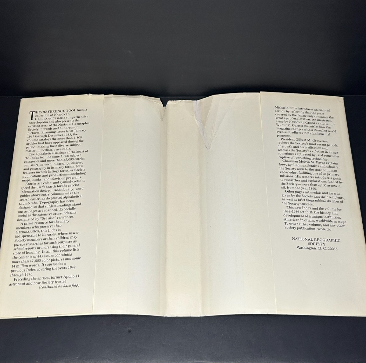 1947-1983 NATIONAL GEOGRAPHIC Hardcover Index Book with Dust Jacket (VG+)
