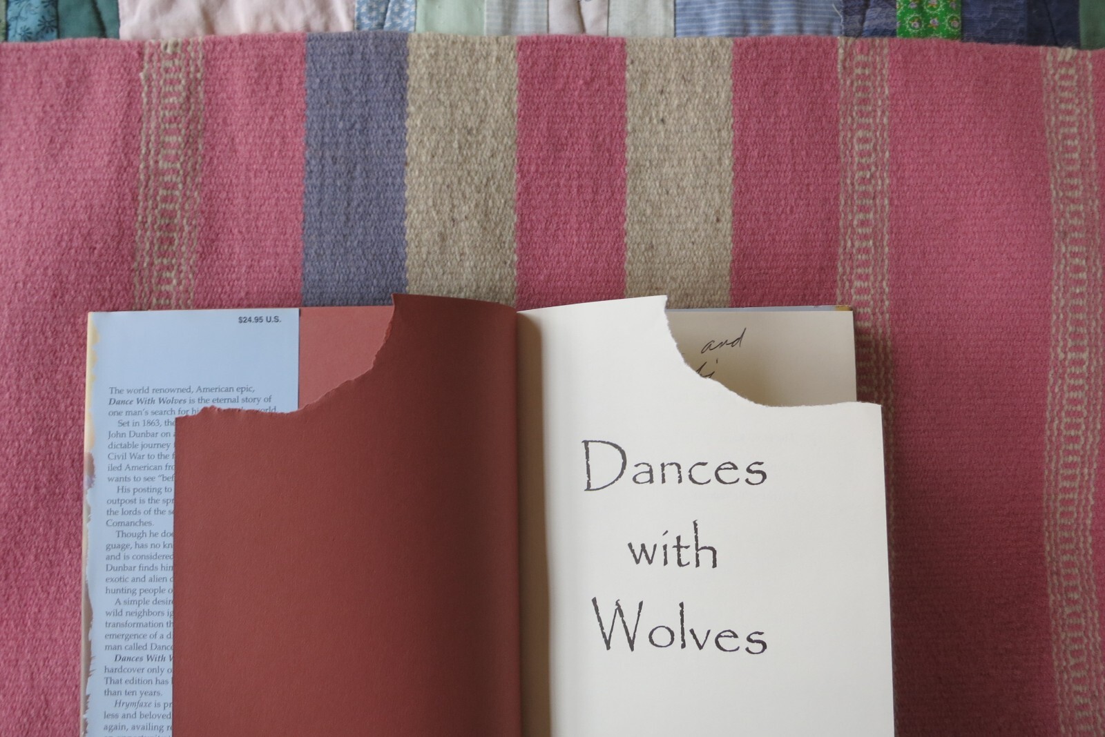 SIGNED 2002 DANCES WITH WOLVES-Michael Blake-2nd Printing of 2nd Edition-HC/DJ