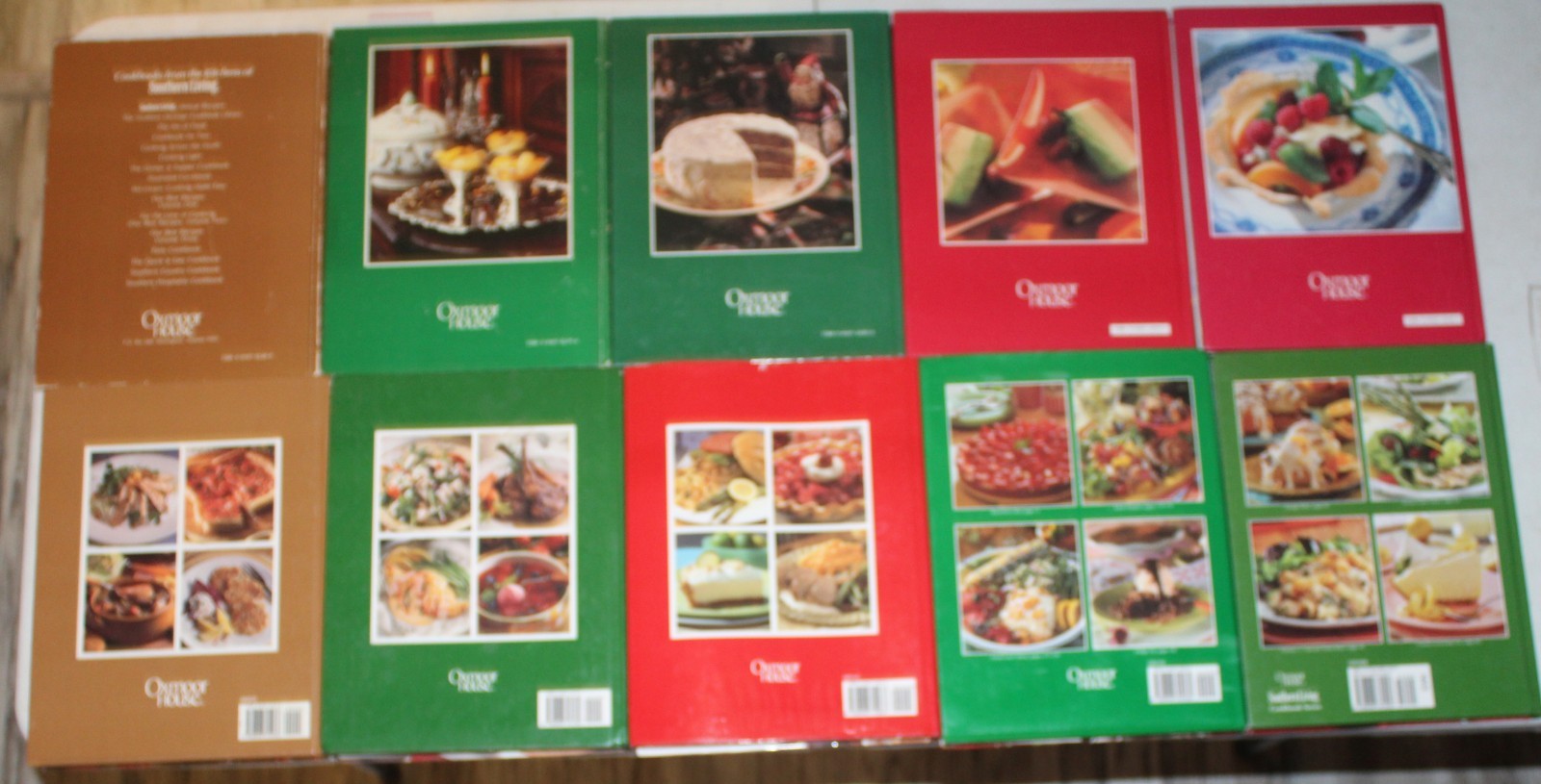 Southern Living Annual Recipes 10 Hardcover Books 1980s,1990s 2000s Oxmoor House