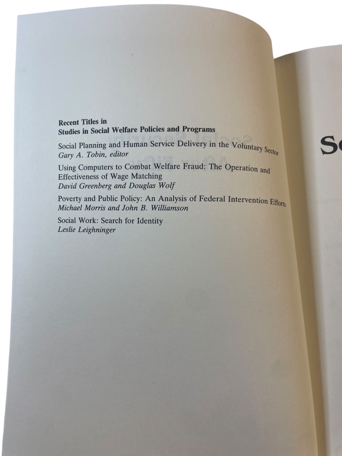 Social Security After Fifty Berkowitz 1987 First Edition Nonfiction Greenwood