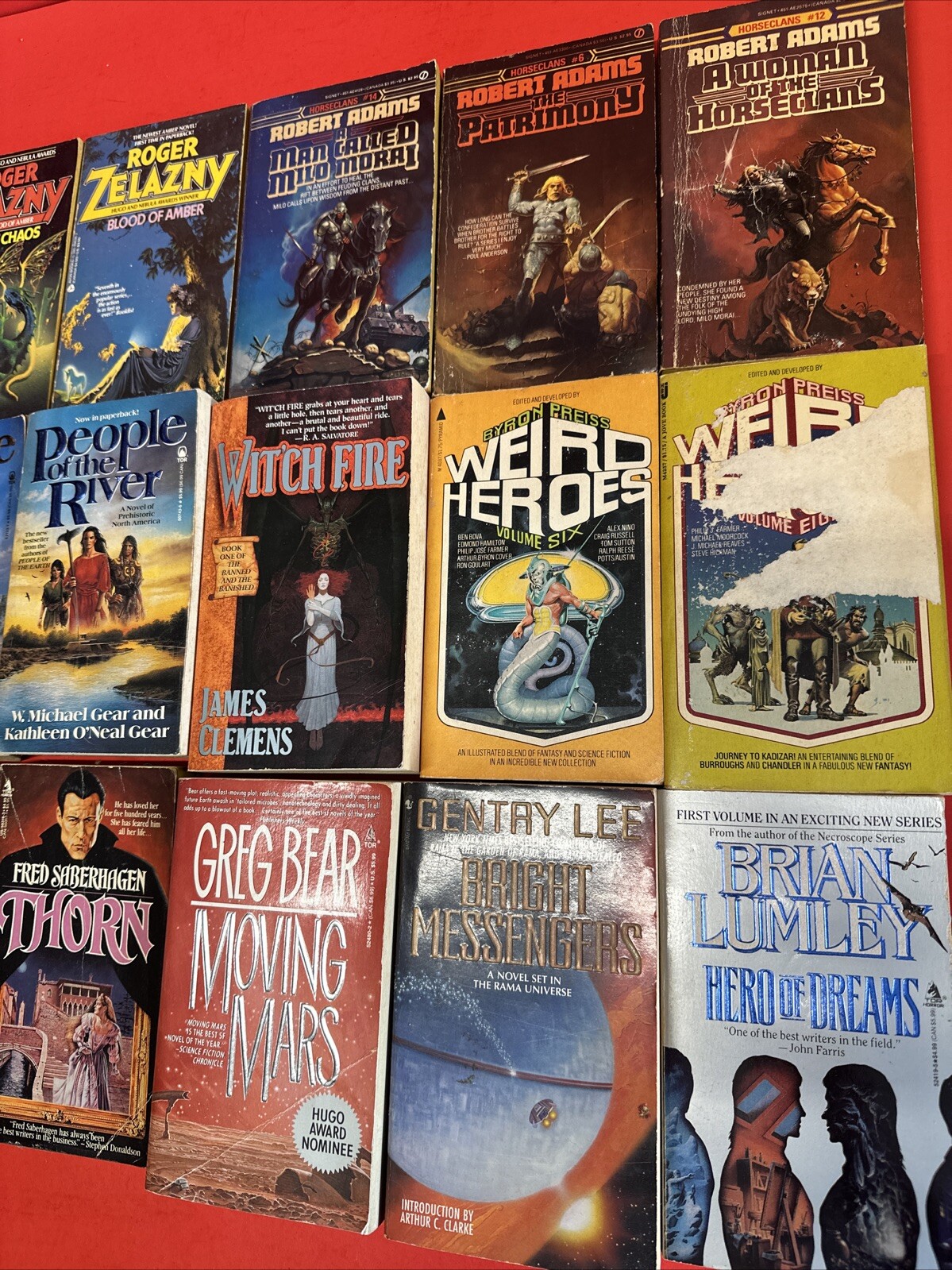 SCIENCE FICTION FANTASY LOT OF 15 PAPERBACK BOOKS SCI FI MULTIPLE AUTHORS
