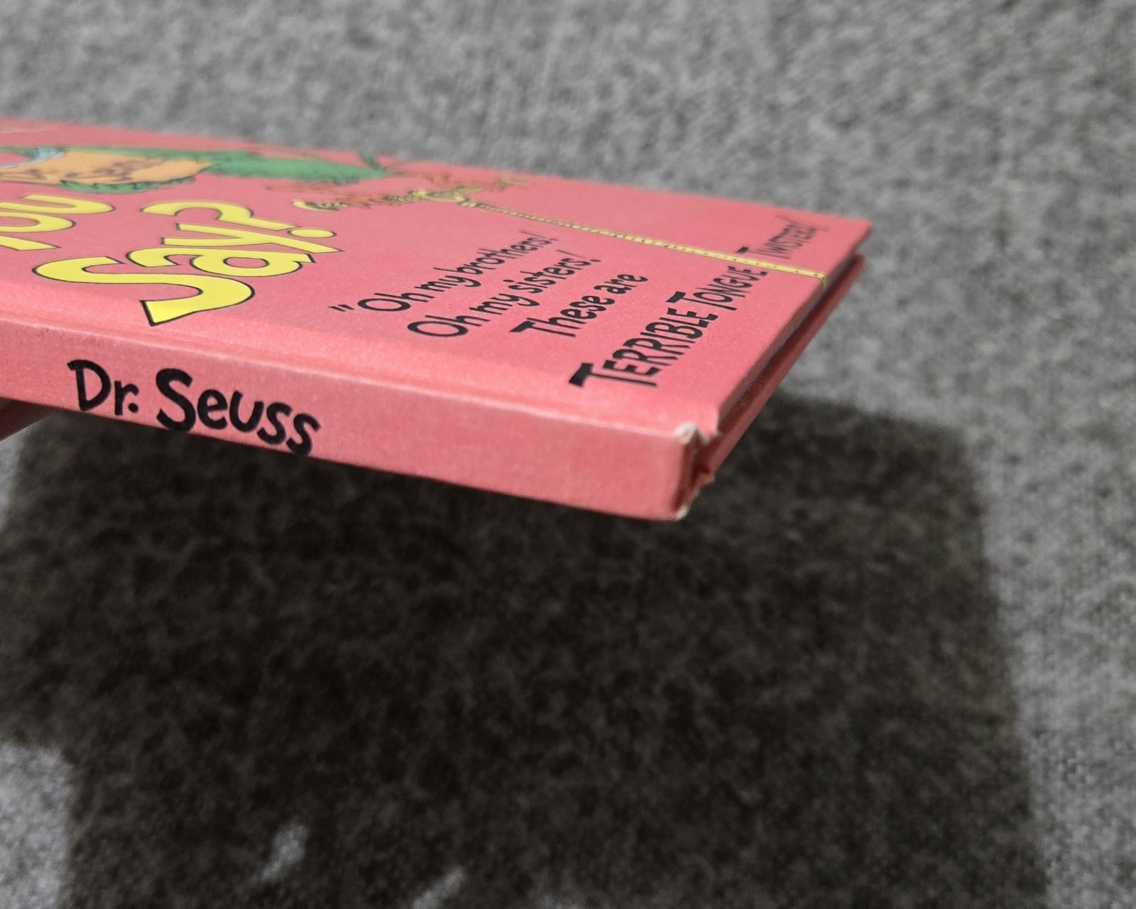 Vintage Dr Suess Oh Say Can You Say Book Copyright 1979