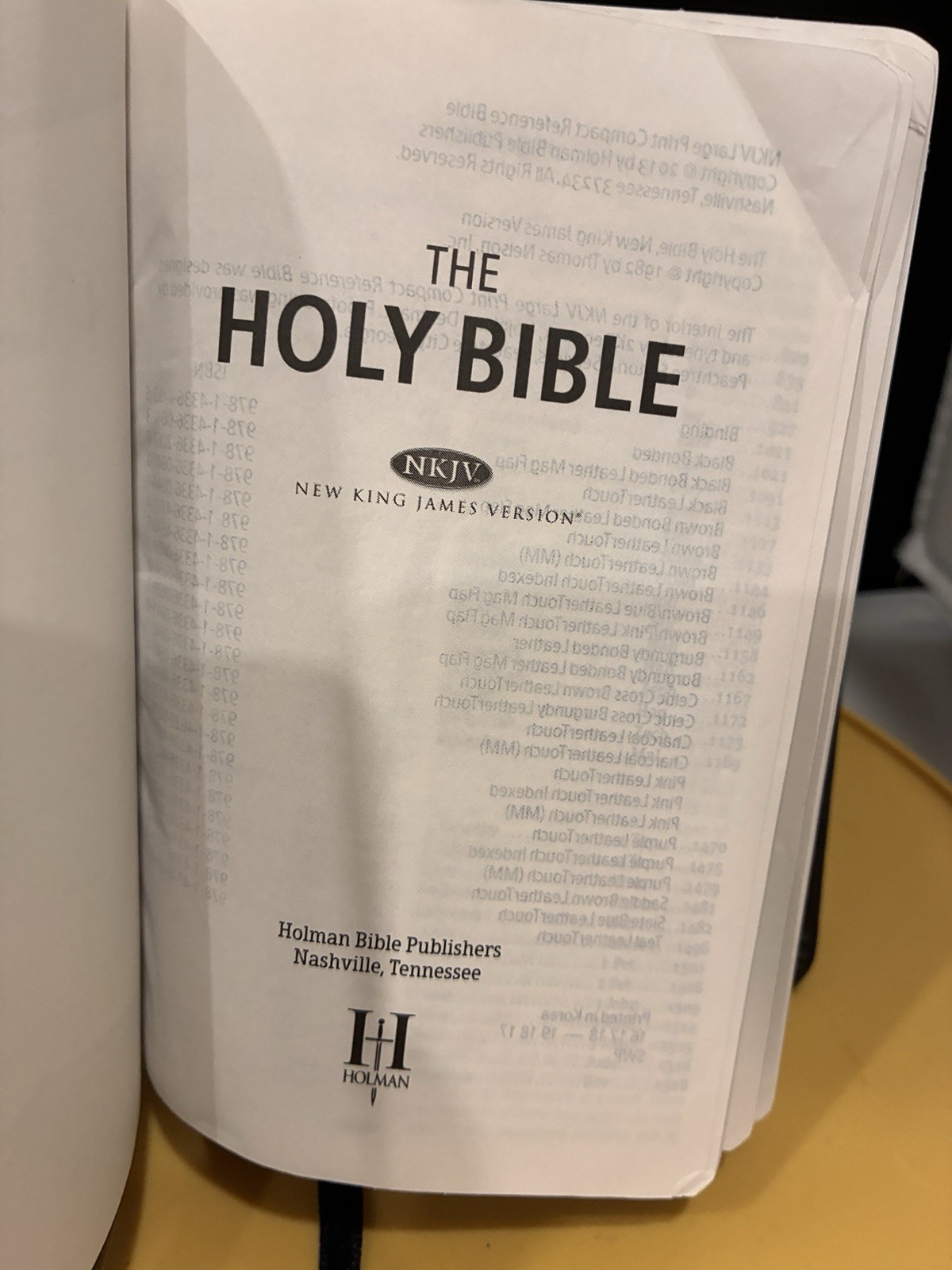 NKJV Version Bible Black Bonded Leather Holman 2013 Words Of Christ In Red Maps