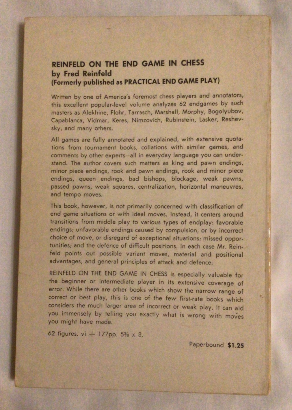 Reinfeld on the End-Game In Chess
