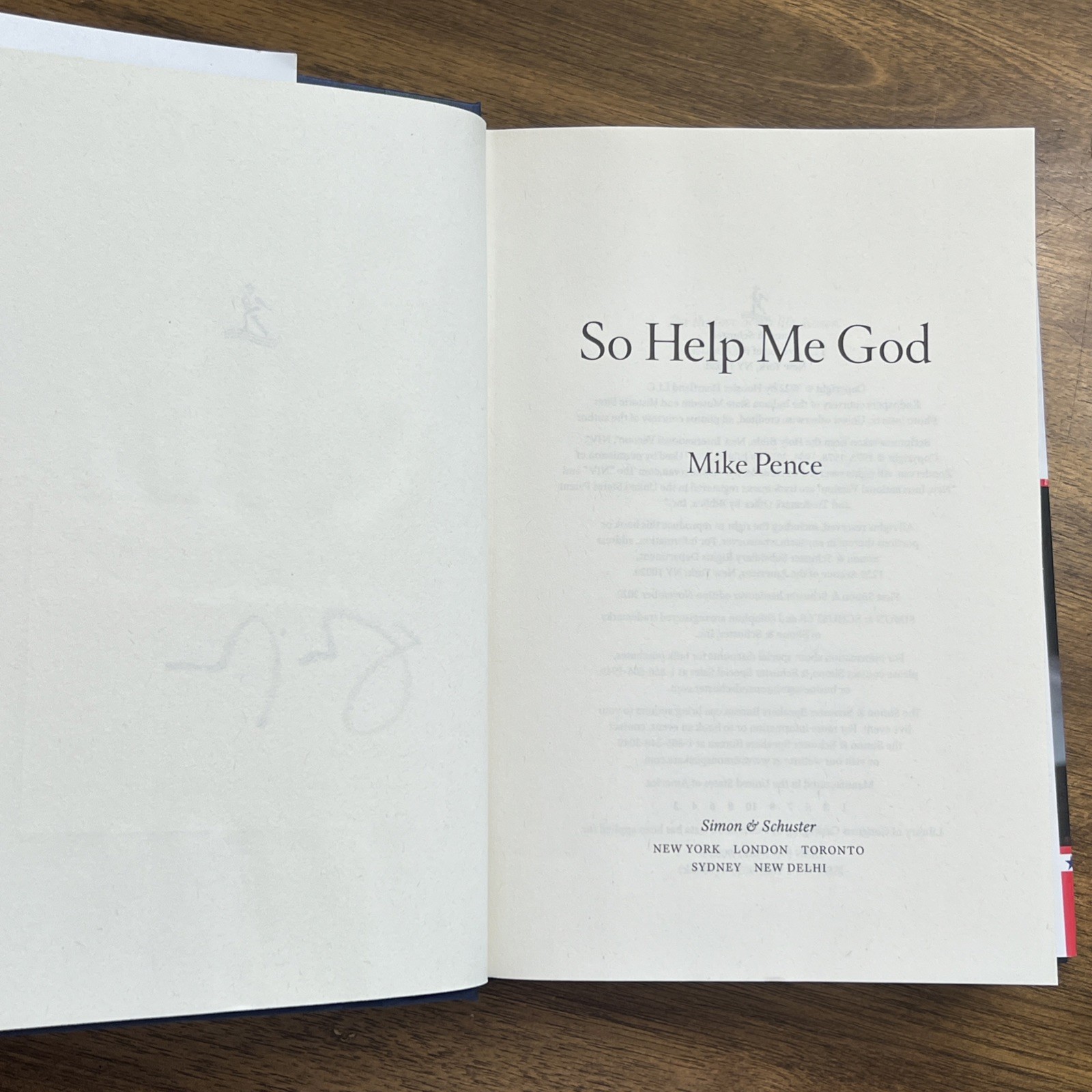 MIKE PENCE SO HELP ME GOD 2022 Book Signed 1st Ed HCDJ Vice President Trump