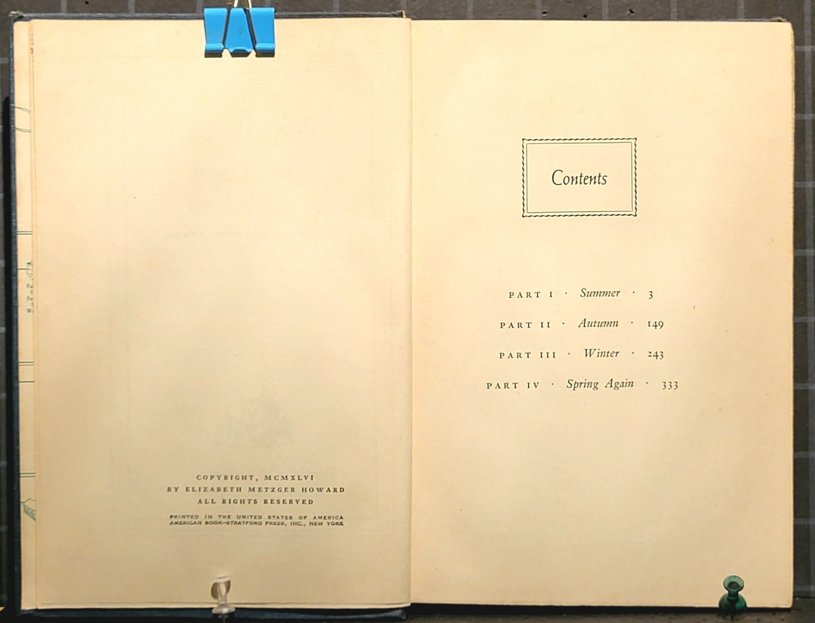 Before the Sun Goes Down : by Elizabeth Metzger Howard 1946 Hardcover 1348