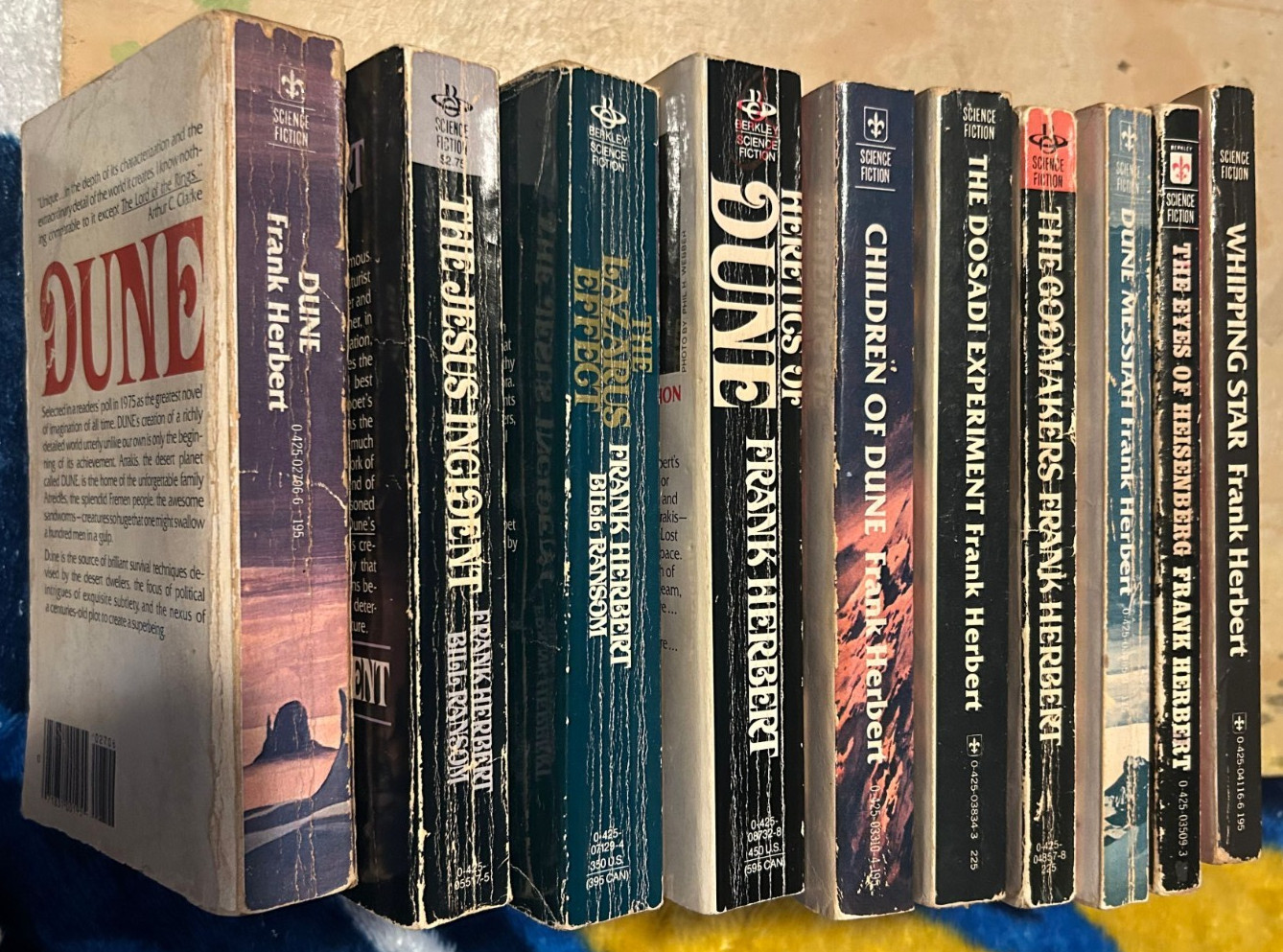 FRANK HERBERT Paperback Lot 10 Books Dune Children Messiah Jesus Incident