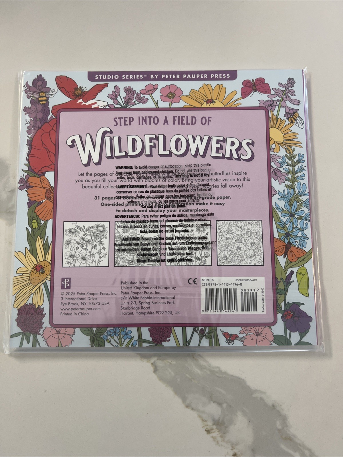 Wildflowers Adult Coloring Book (31 One-Sided Designs on Thick Paper) (Artist’S
