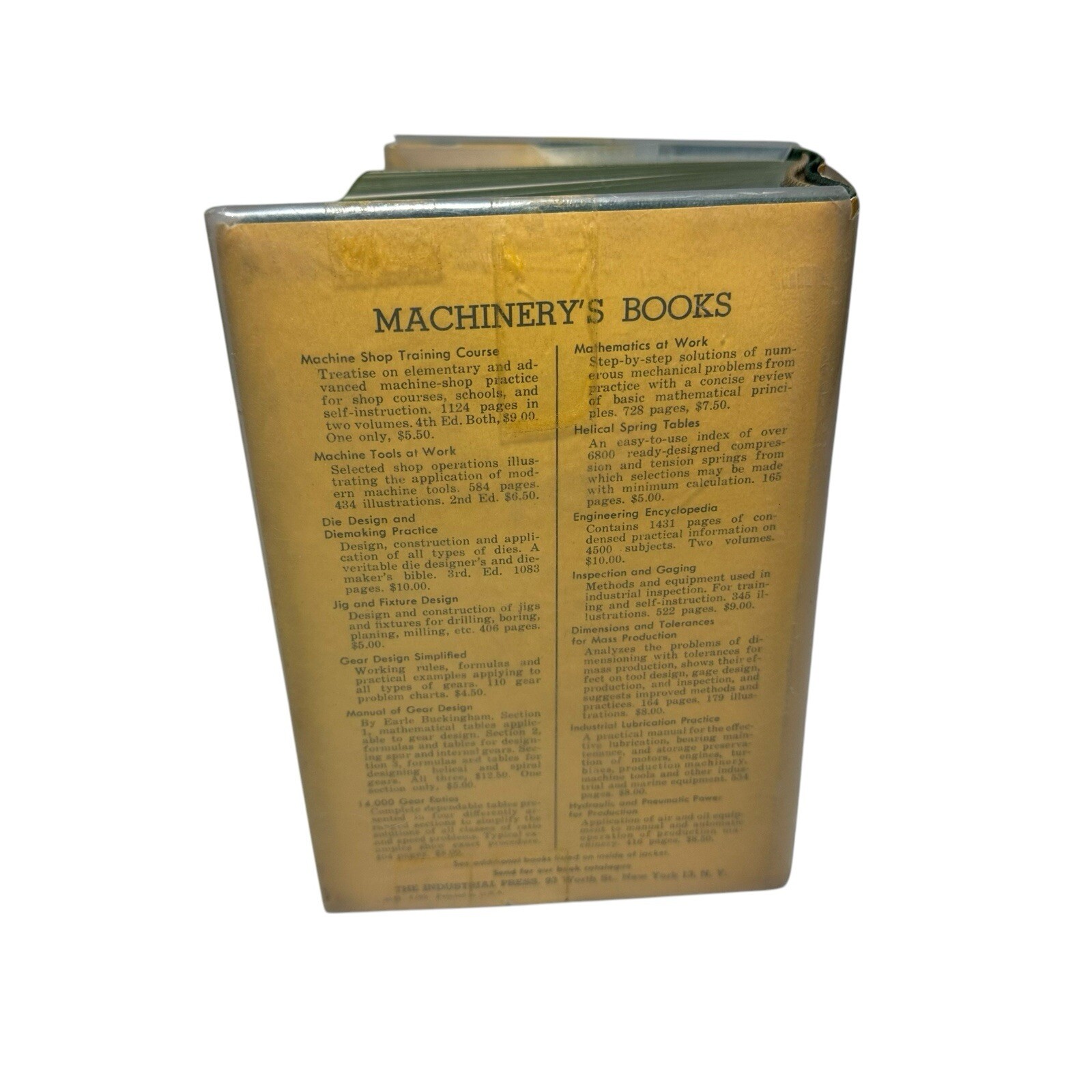 Machinery’s Handbook 16th Edition Reference Engineer Machinist 2104 Pages