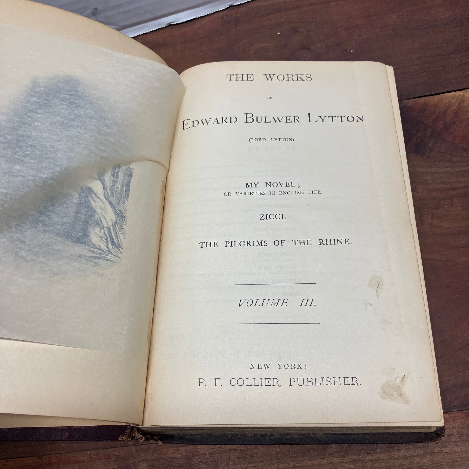 Bulwer’s Works Vol III Edward Bulwer Lytton My Novel Zicci Rhine P.F. Collier