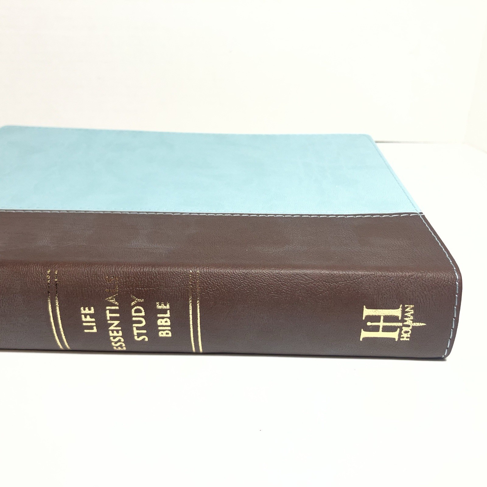 Life Essentials Study Bible, Brown/Blue Simulated Leather Indexed : Biblical…