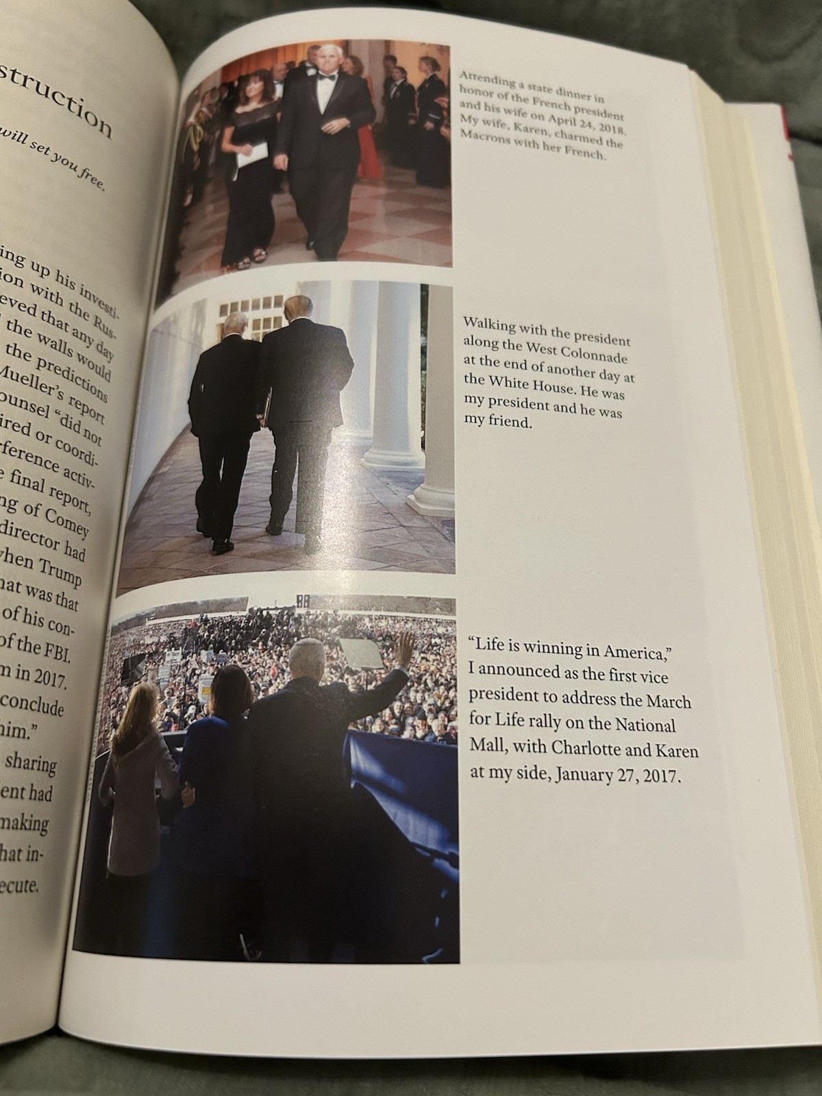 “So Help Me God” Memoir By Mike Pence Color Photo Section 2022