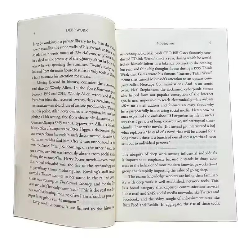 Deep Work English Book By Cal Newport Rules for Focused Success In A Distracted*