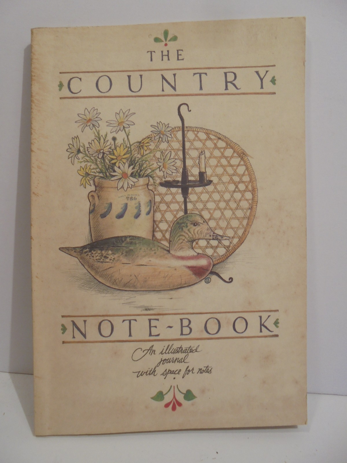 Vtg The Country Notebook an illustrated book Journal w/ space for notes Cottage