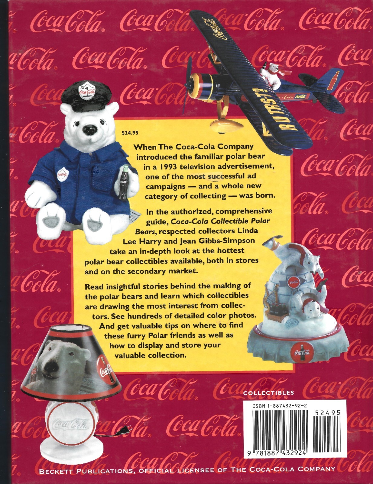 Coca Cola Collectible Polar Bears HB w/out dj-2000-159 pages