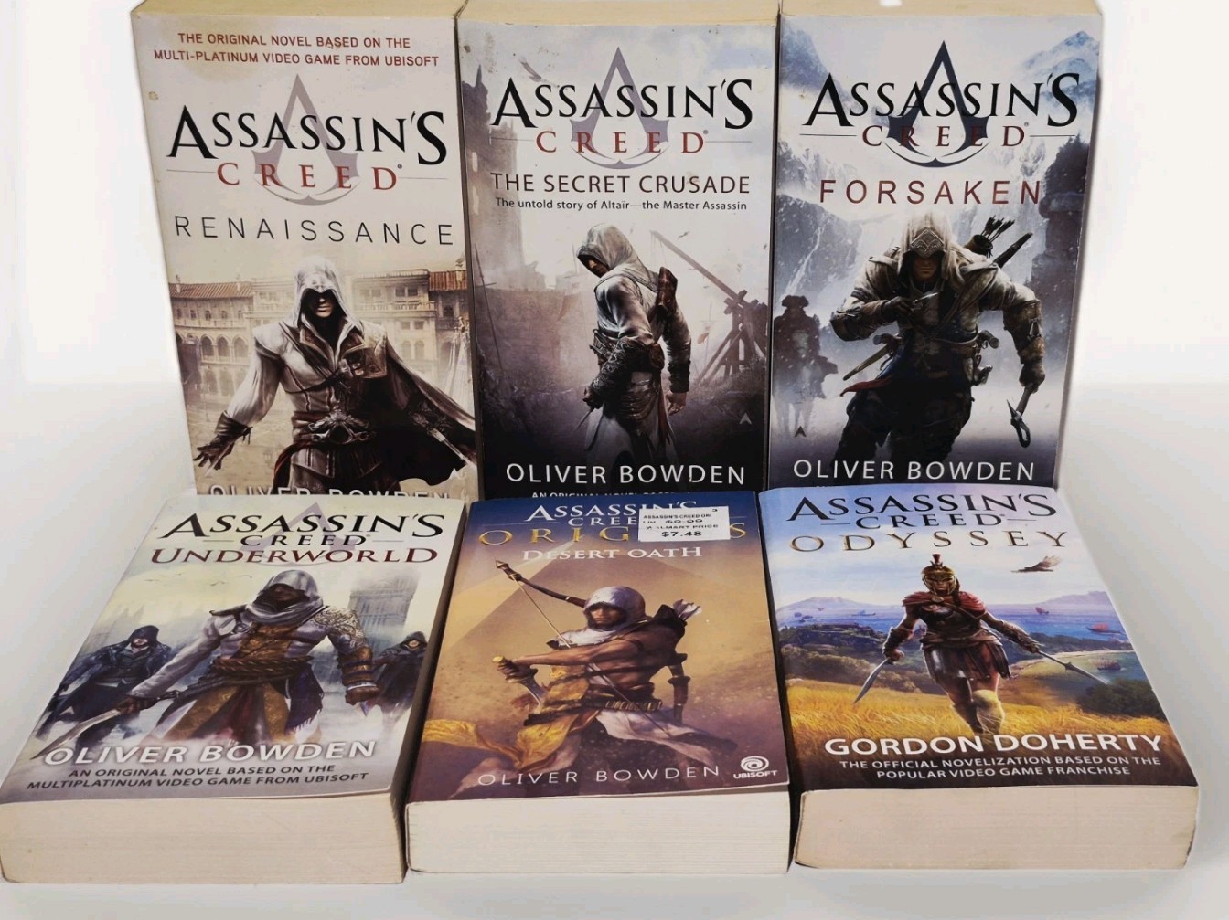 LOT OF 6 ASSASSIN’S CREED PAPERBACK BOOKS BY OLIVER BOWDEN & GORDON DOHERTY
