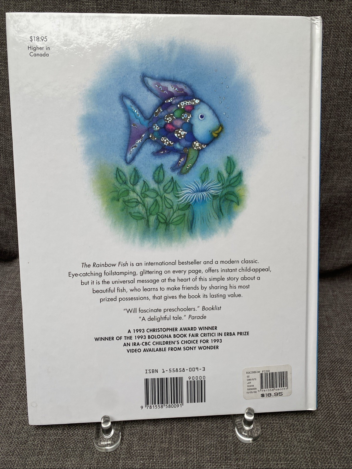 SIGNED The Rainbow Fish by Marcus Pfister Hardcover “For Danielle” 1992