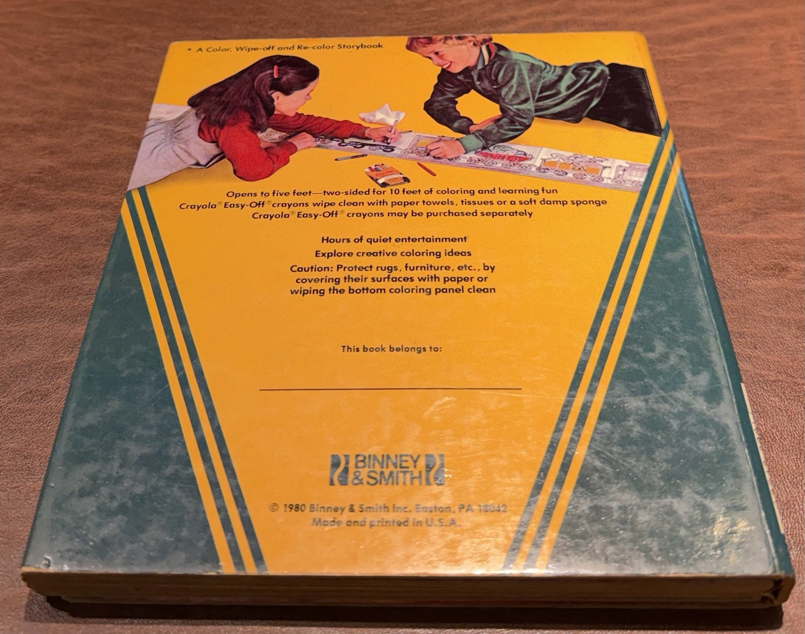 1980 Crayola Fold-A-Book Color & Re-Color Storybook…Train&Circus Parade #7301(C)