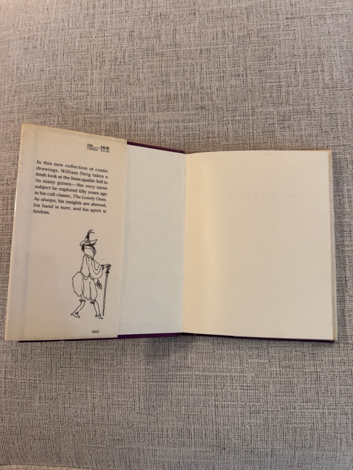 William Steig Strutters & Fretters 1992 1st Ed Hardcover w/DJ Cartoon Humor