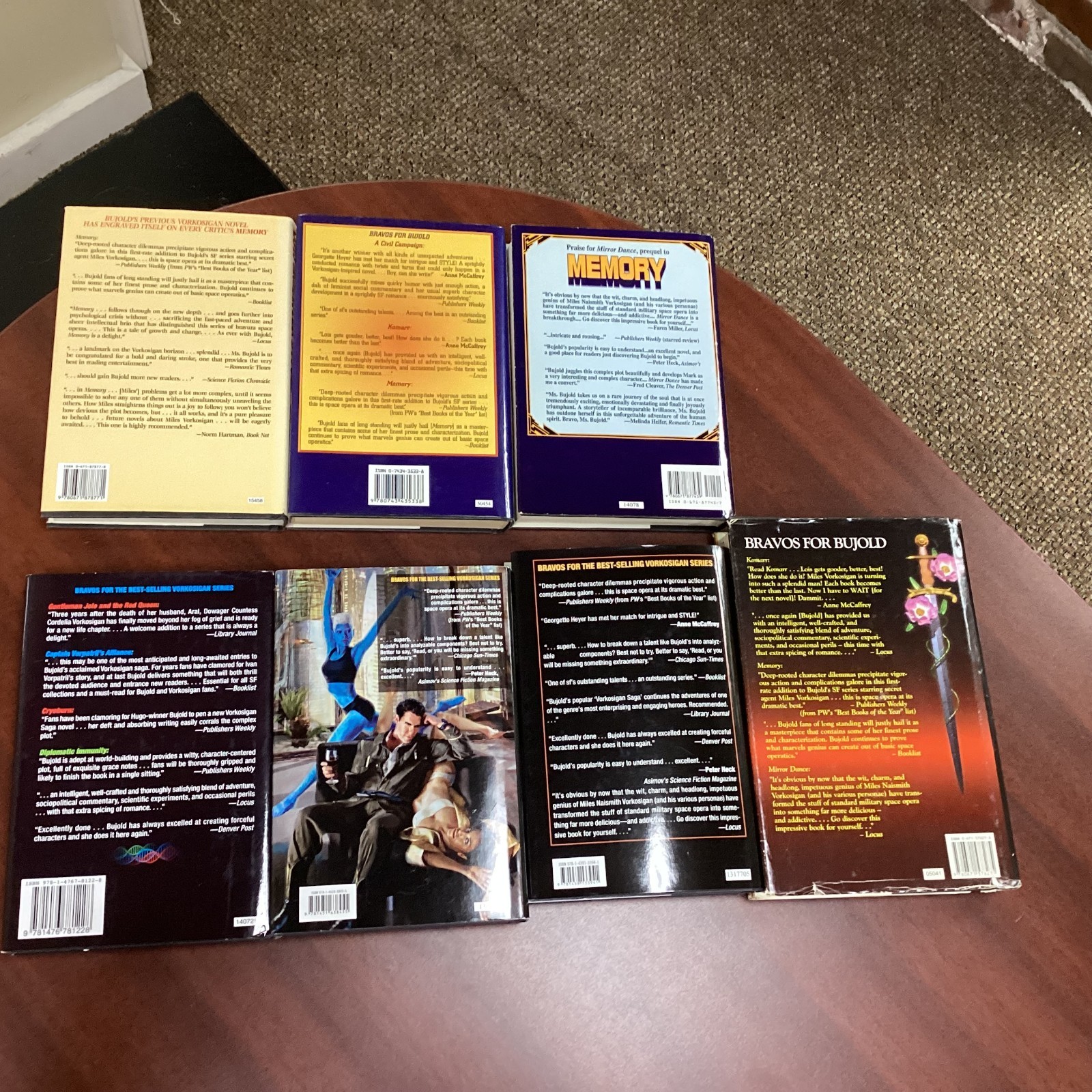 Lois McMaster Bujold Vorkosigan HC Lot 7 Memory Komarr Civil Campaign Baen