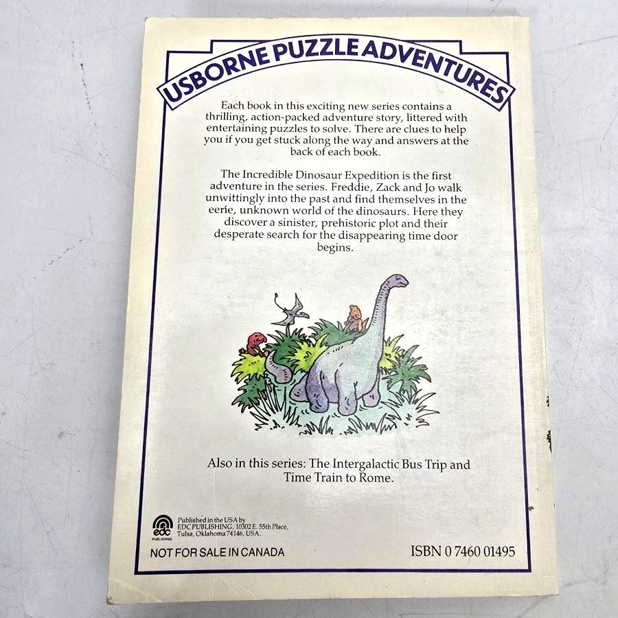 The Incredible Dinosaur Expedition Karen Dolby Usborne Puzzle Kids Book Vintatge