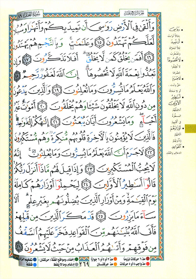 Tajweed Qur’an (Whole Qur’an, Size: 5.5″x8″) (Colors May Vary)