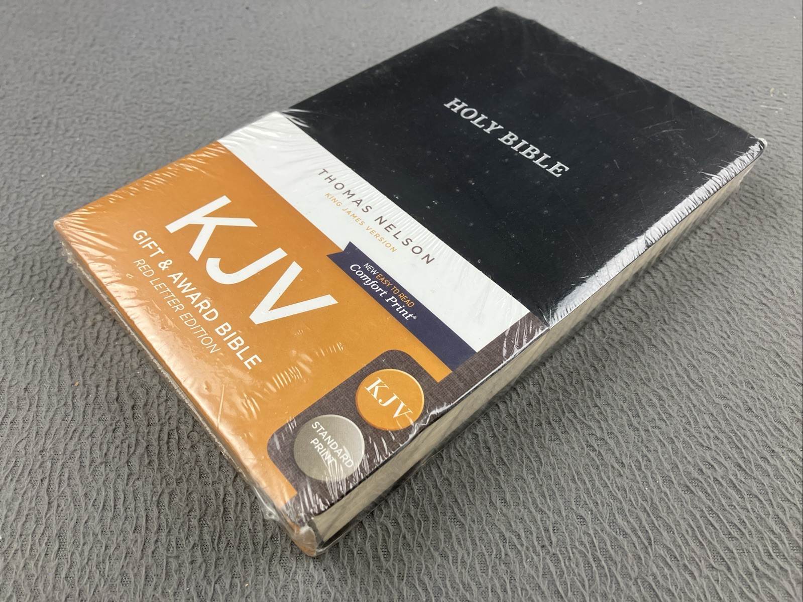 KJV, Gift and Award Bible, Leather-Look, Black, Red Letter, Comfort Print: Holy