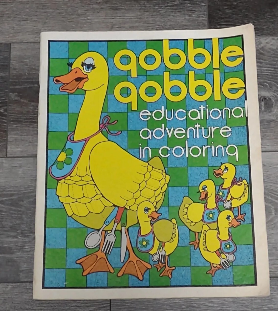 Vtg Coloring Book Potpourri Press Gobble Gobble Educational Adventure 1971