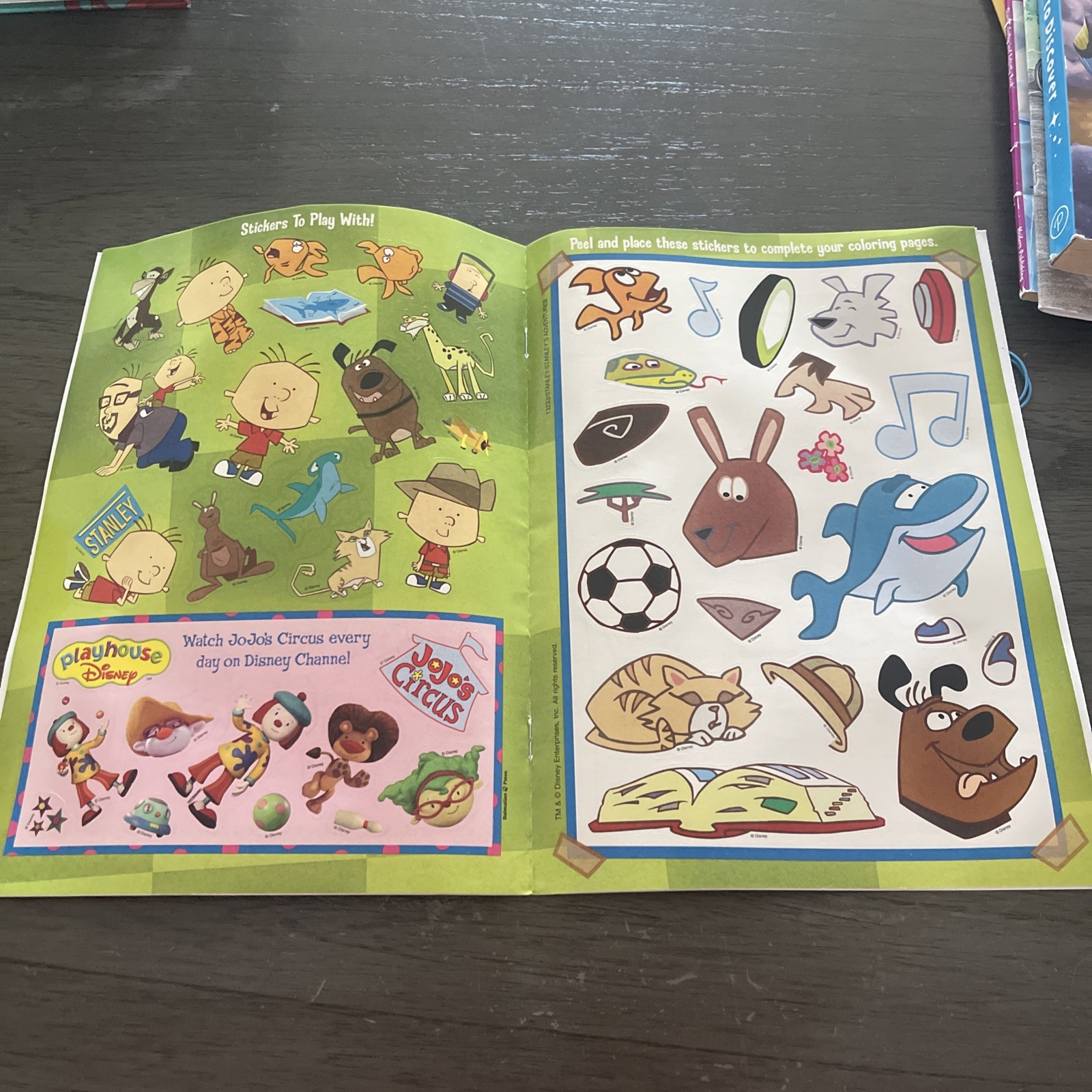 2004 STANLEY Sticker Book To Color Dalmatian Press NEW/UNUSED Disney Playhouse