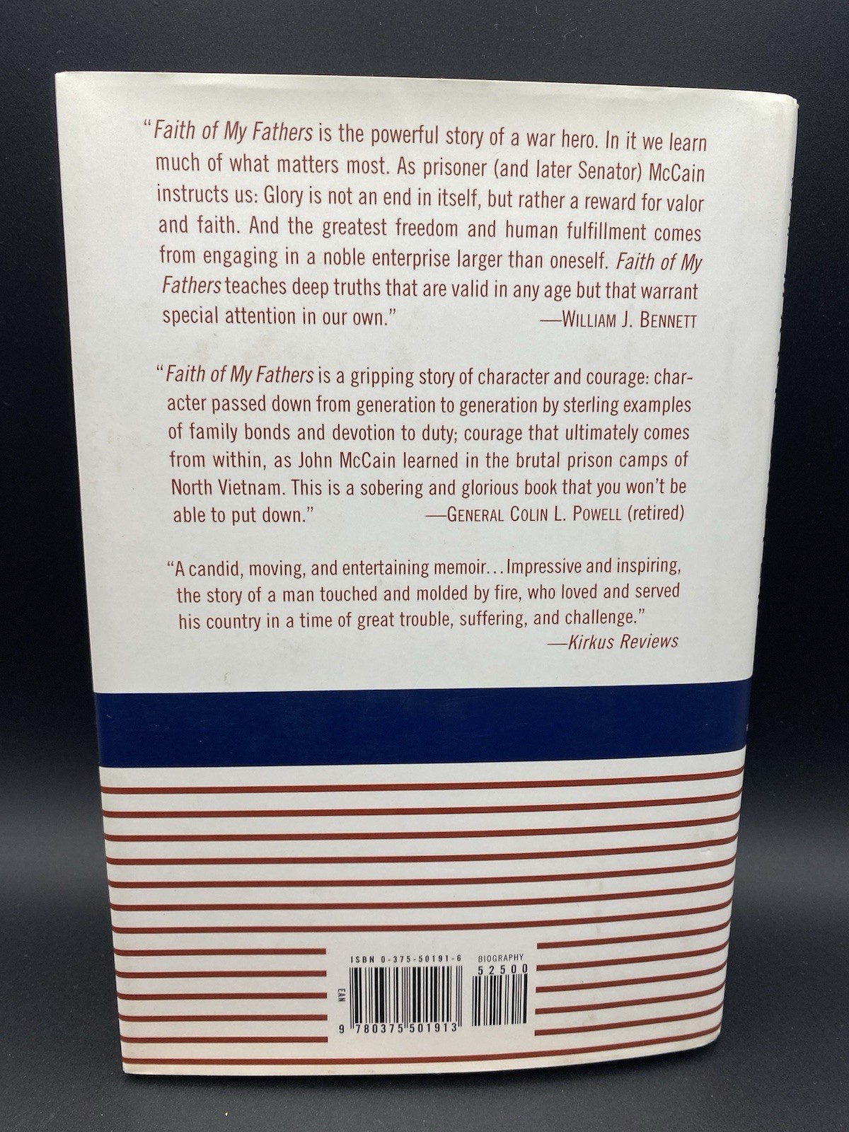 SIGNED John McCain, Mark Salter, Faith Of My Fathers, 1999, Hardback, 349 Pages
