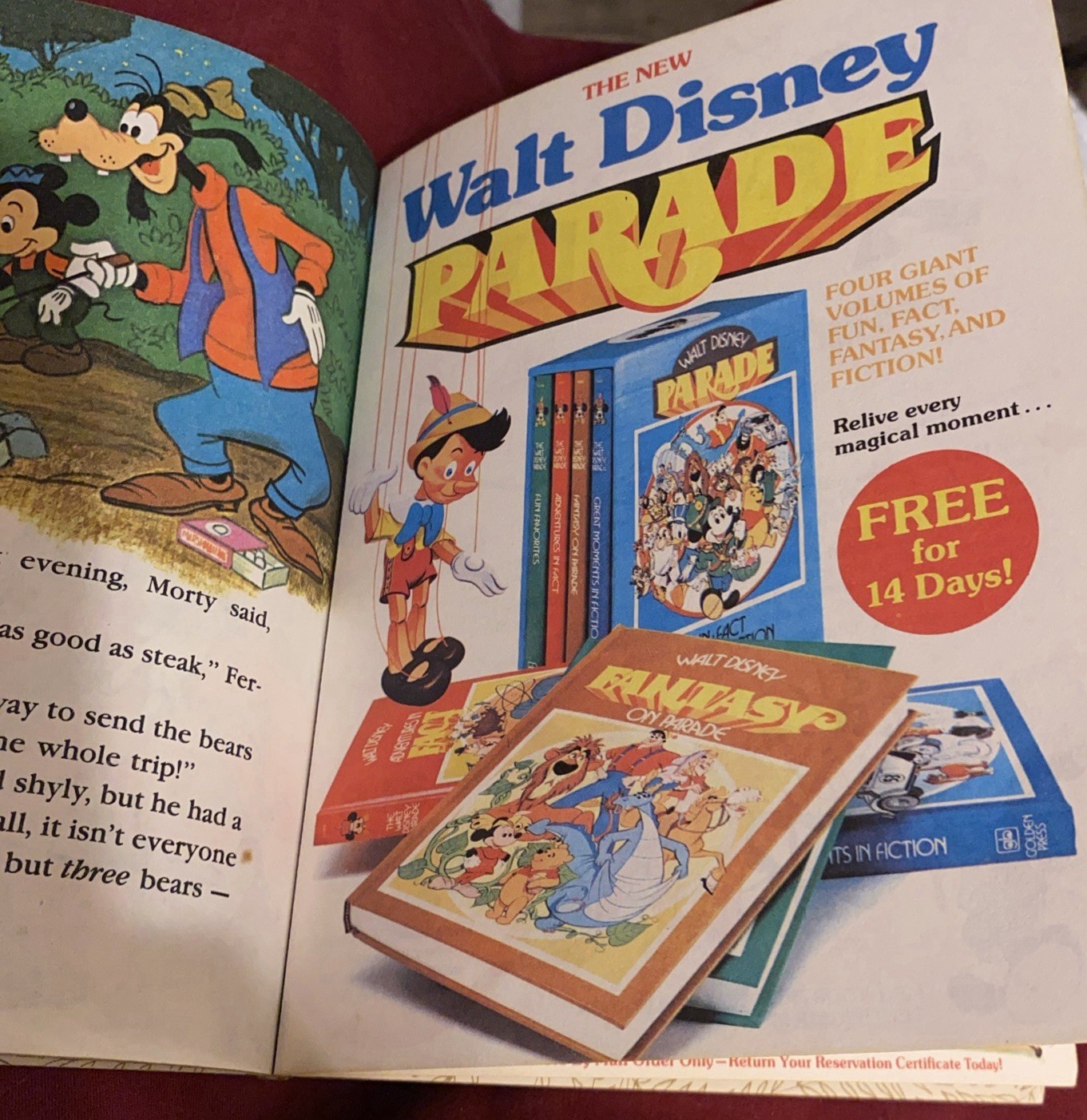 A Little Golden Book Mickey Mouse And Goofy The Big Bear Scare Vintage 1978