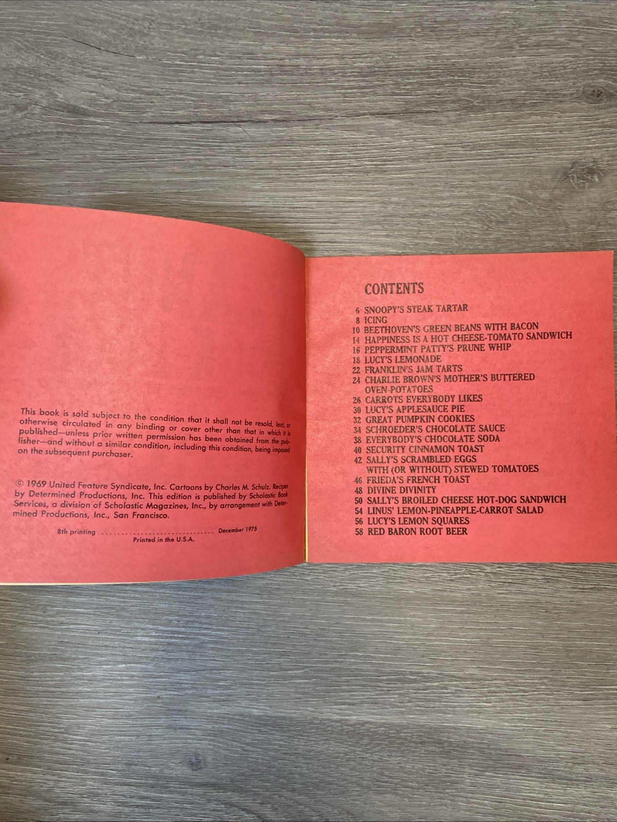 Vintage Paperback Peanuts Charlie Brown Cookbook Linus Snoopy 1975 5.5″ x 5.5″