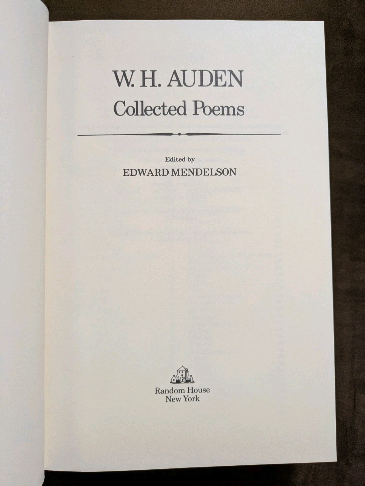 Collected Poems by W. H. Auden (1976, Hardcover) First Trade Ed. Read Descrip.