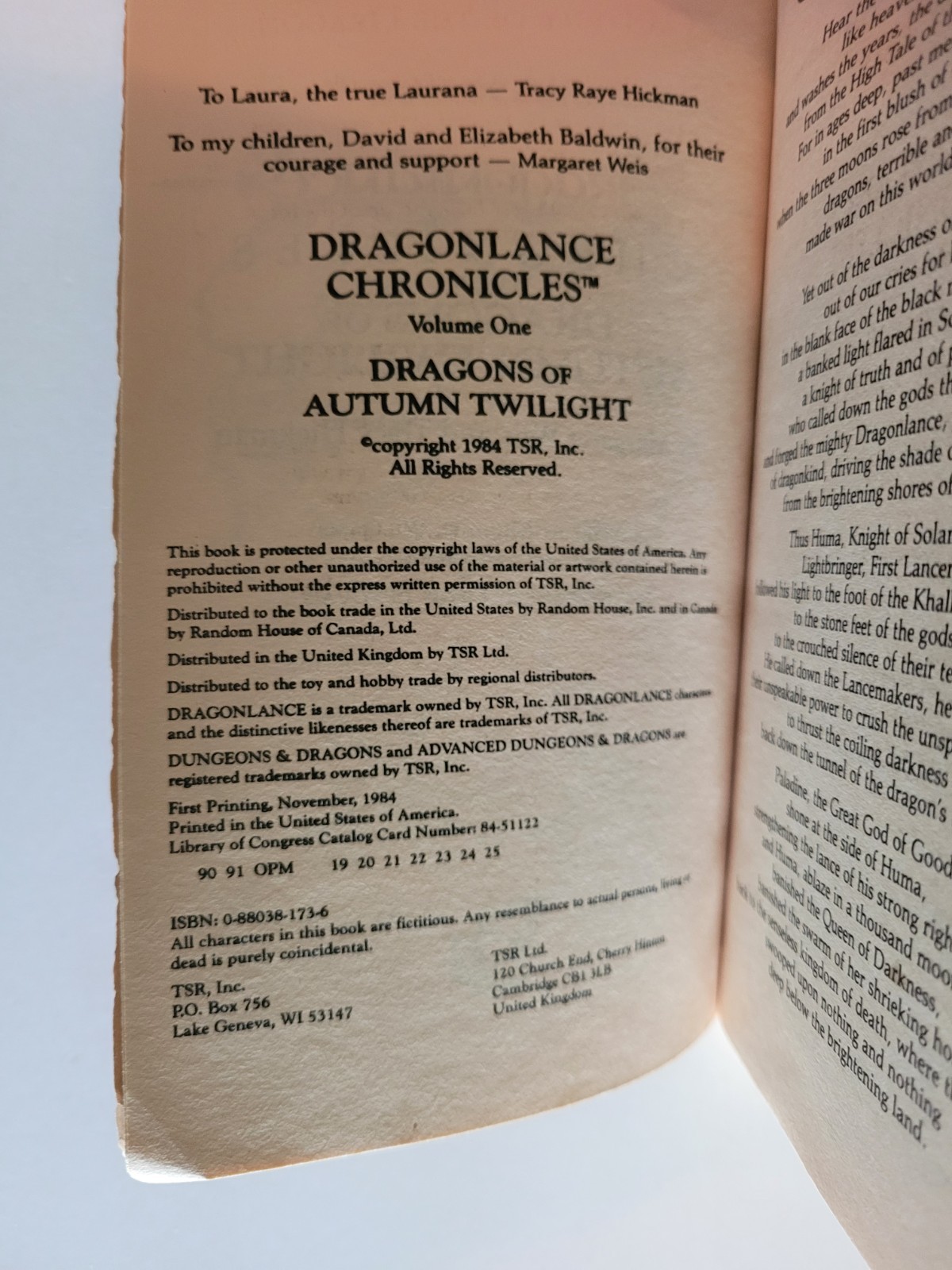 TSR AD&D DragonLance Chronicles Trilogy Complete Set Books 1-3 PB Weis & Hickman