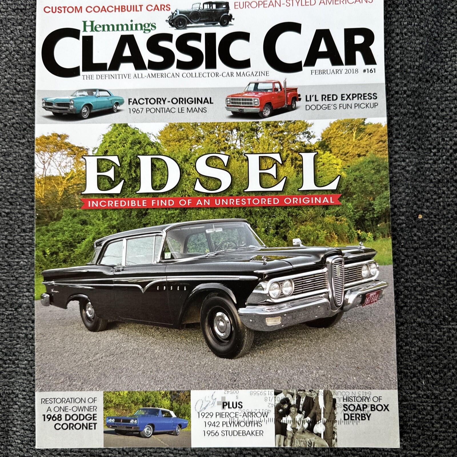 Lot/5 Hemmings Classic Car Magazines Jan, Feb, April, May, June 2018