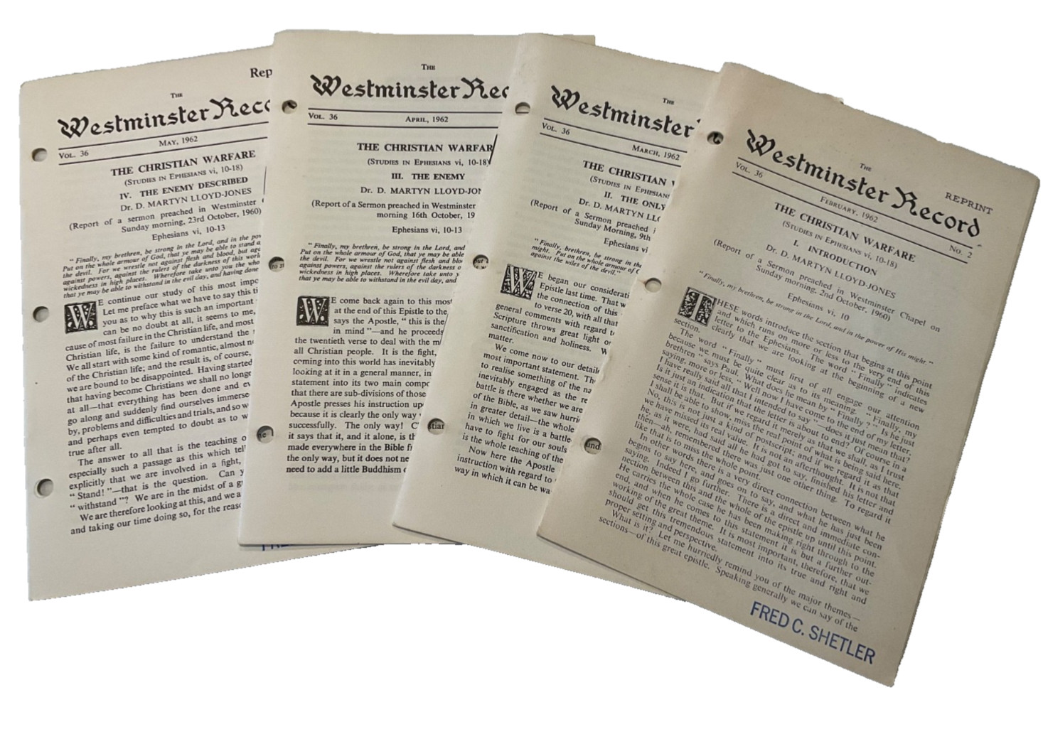 4 Westminster Record Ephesians Ch 6 Martyn Lloyd Jones 1962 The Enemy Described