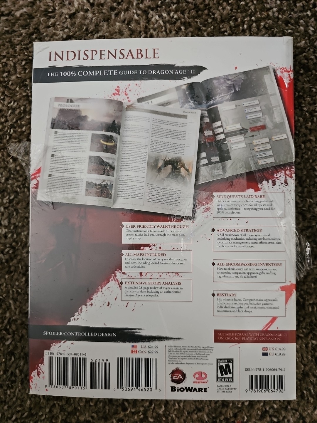 DragonAge II Paperback Official Strategy BioWareEA SEALED See Pics Several Rips