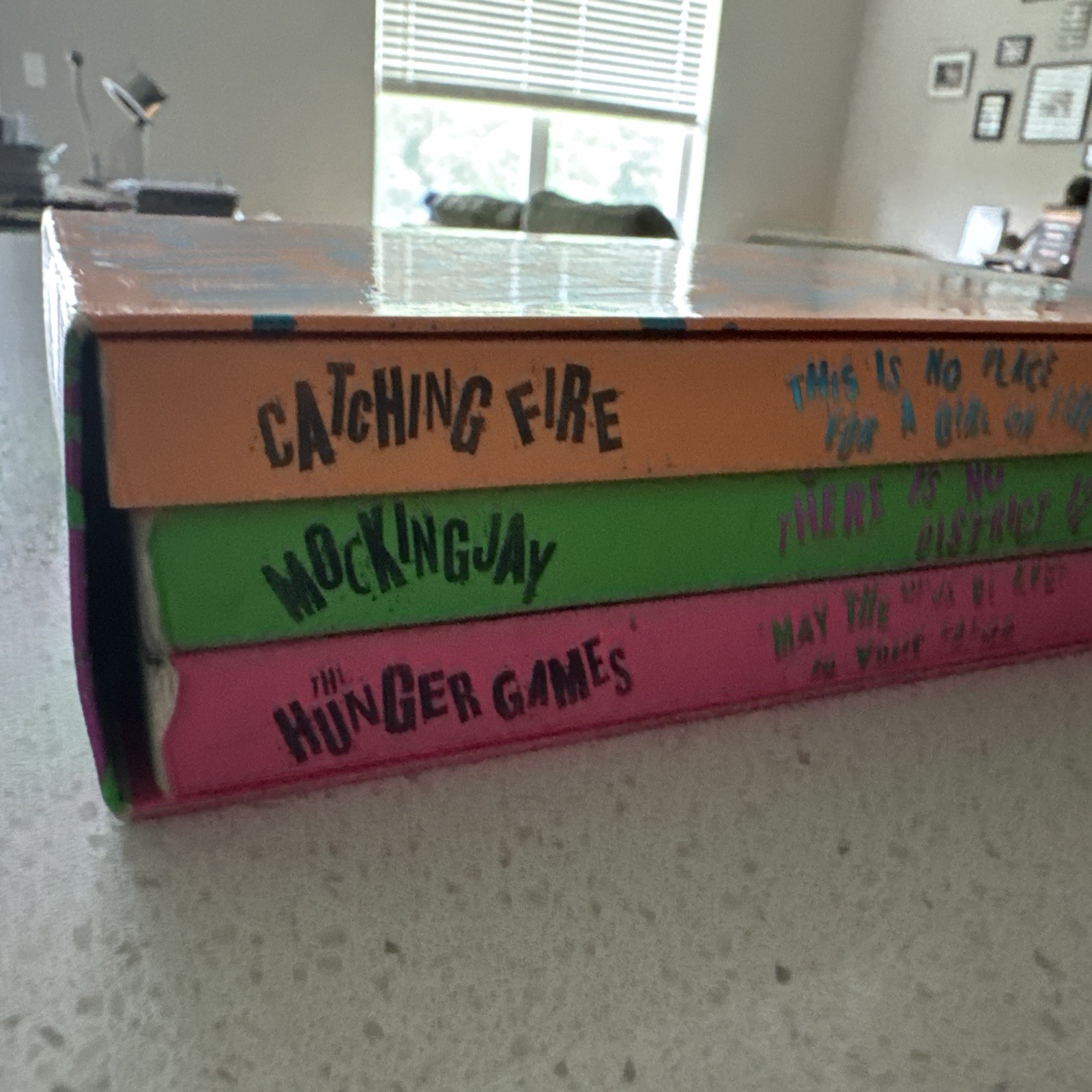 Rare The Hunger Games Neon Trilogy Box Suzanne Collins Paperback Scholastic.