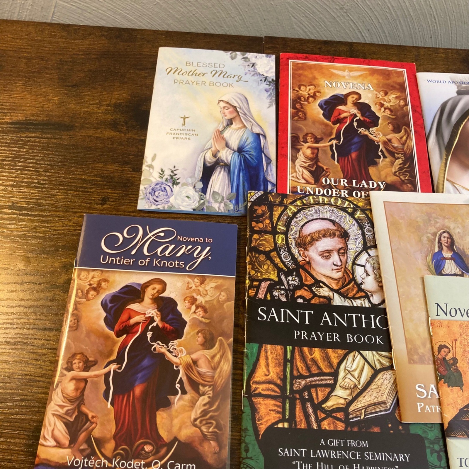 Catholic Prayer Book Lot Mary Marian Mother Teresa Padre Pio Saint Anthony 11pc