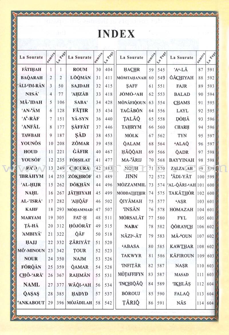 Tajweed Whole Quran With French Translation and Transliteration 7″ x 9″