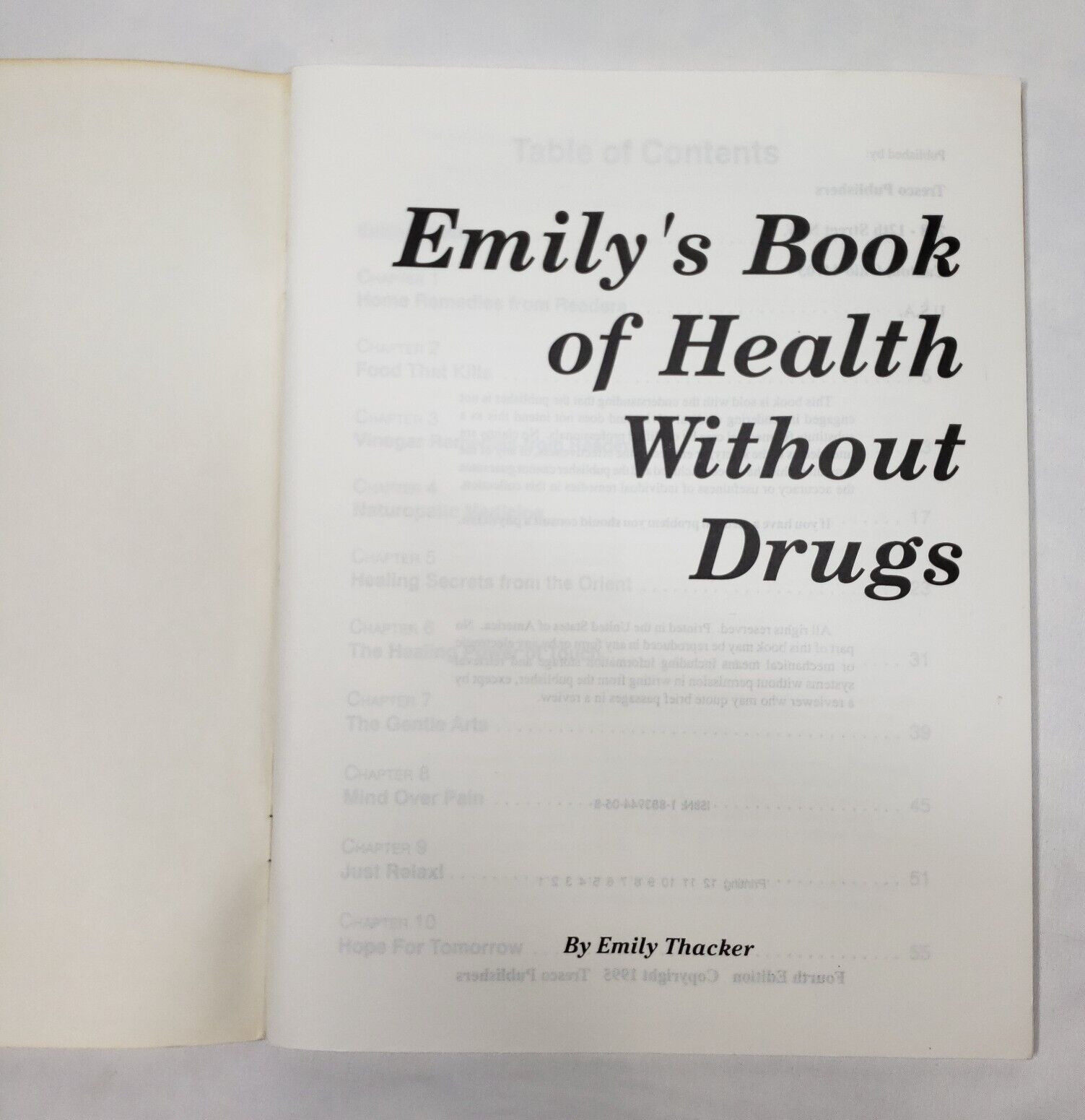 Emily Thacker Health Without Drugs Booklets Lot Vinegar Natural Remedies Cures