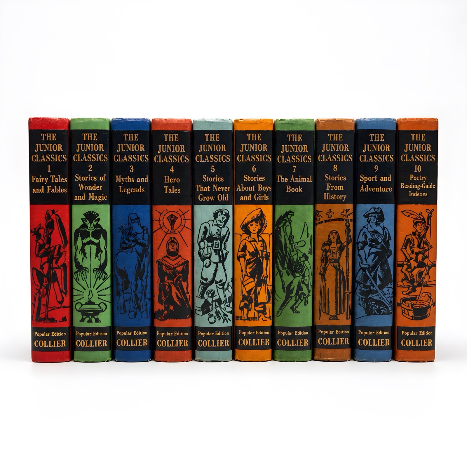The Young Folks Shelf of Books : Collier’s Junior Classics 10 Volume Set 1958