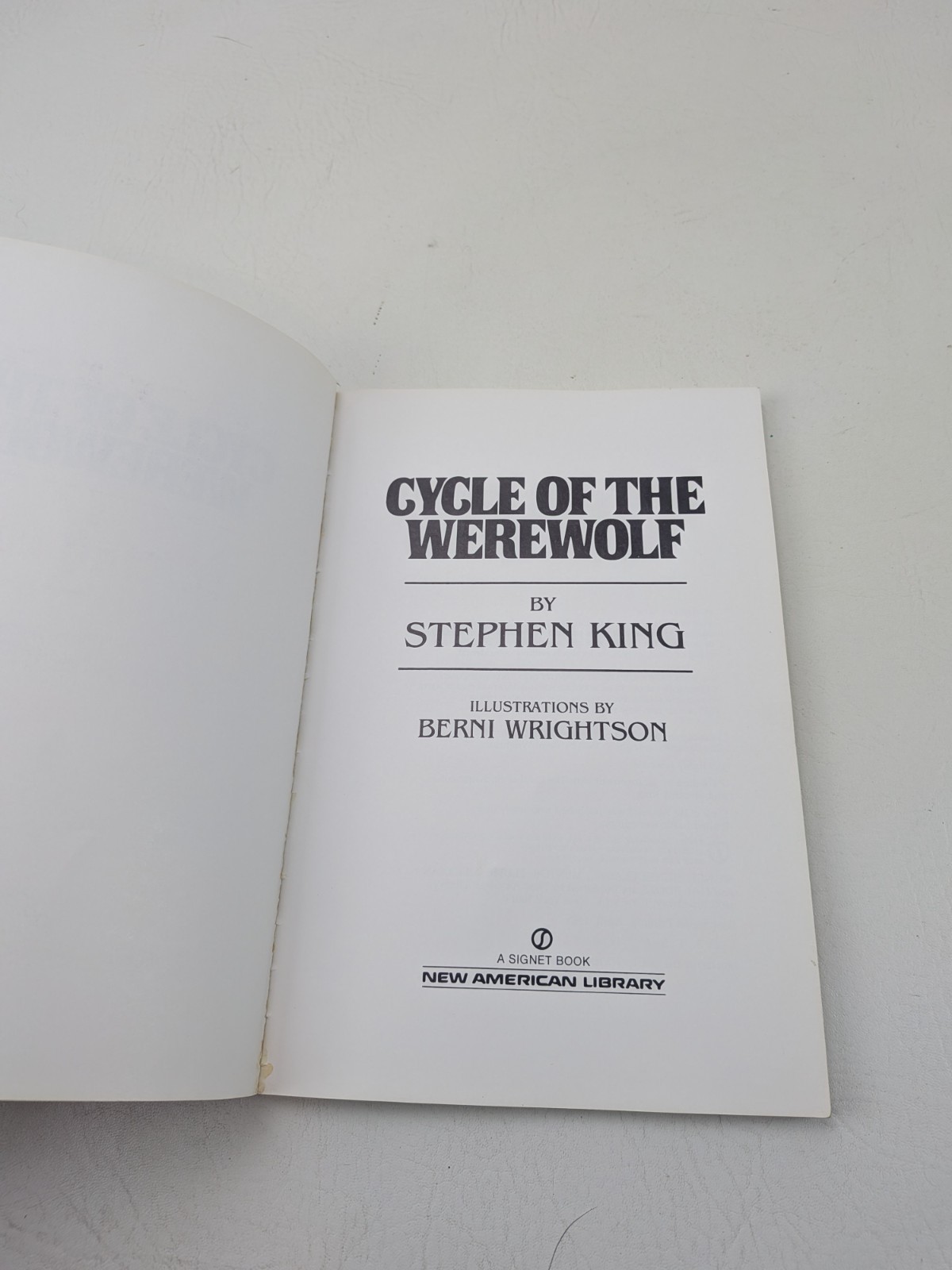 Cycle of the Werewolf by Stephen King PB 1985 1st Signet Edition