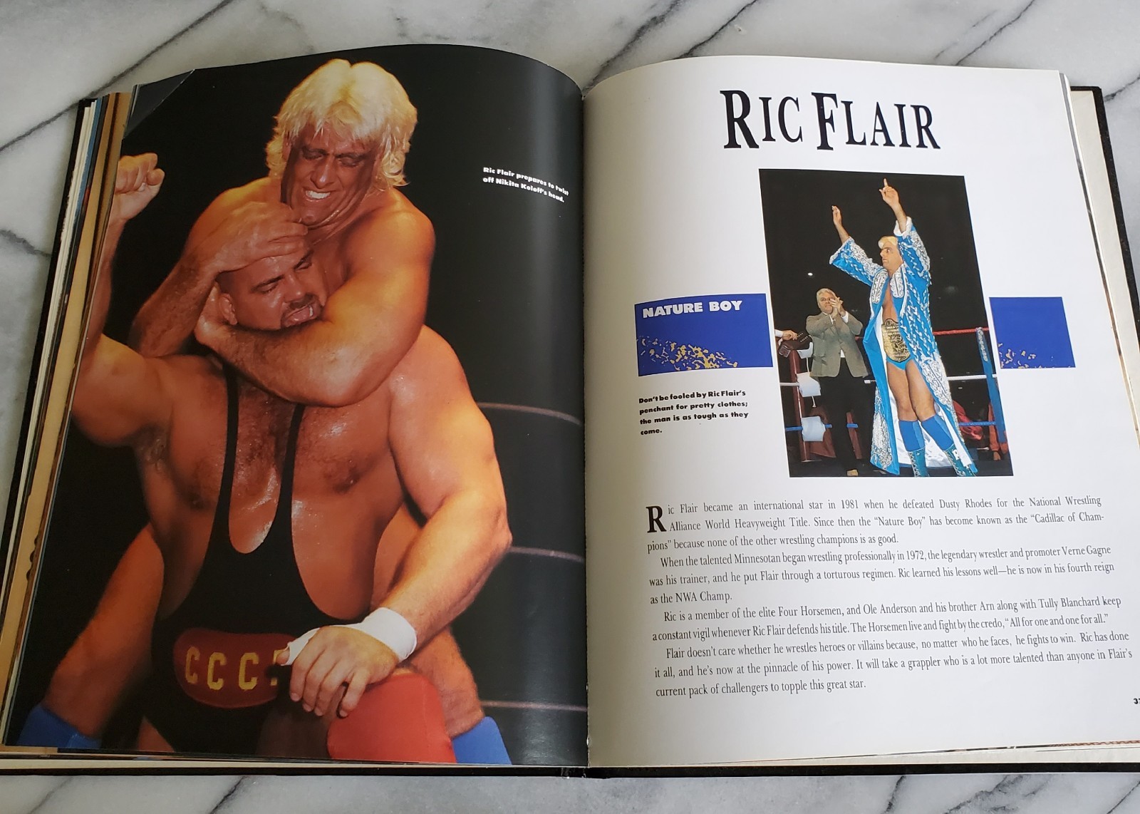WRESTLING : THE GREATEST STARS 1987 HC Book Hulk Hogan Dusty Rhodes Rick Flair